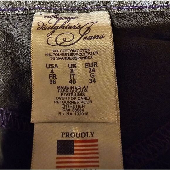 NYDJ black muted snake skin design Women's 4 Pre-owned - Picture 6 of 8